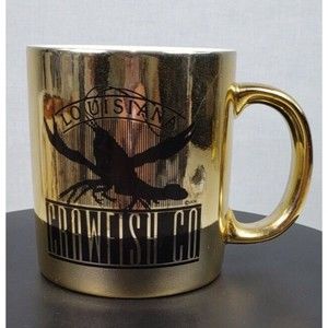 Vintage Gold Louisiana Crawfish Co. Coffee Tea Mug Cup by United Gift in Taiwan